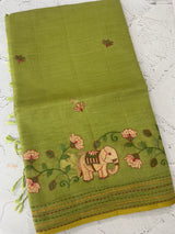 Cotton silk Saree with embroidery MSJ7666