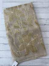 Organza saree with tissue applique work MS5081 Pastel CloudGrey
