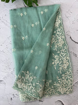 Tissue Organza saree with embroidery, pearl and cutdana work MS15207