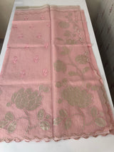 NetKota saree with tissue applique work MS15146 - PastelPink