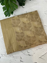 Cutwork Semi tussar saree MTSS657 Chiku