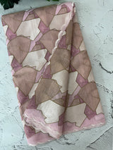 Jute Linen saree with thread work MSH206 Pink