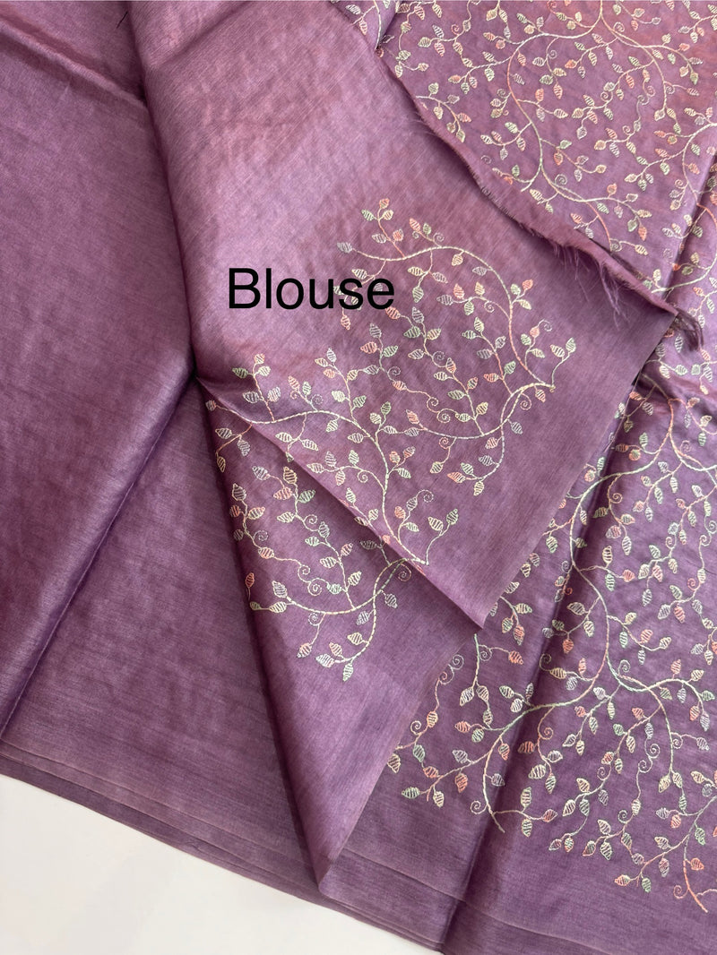 Pure desi tussar silk saree with embroidery- MTSS659 (1)