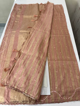 Fancy Chanderi silk saree with blouse MFC217