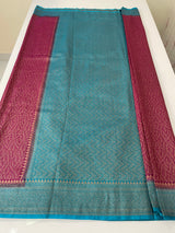 Banarasi semi katan saree with contrast border SHKNTNM