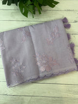 Silky kota embroidery saree  MSK890 Lavender