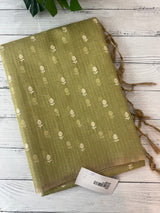 Tissue Silk embriodery saree MS49888- DuskyGreen