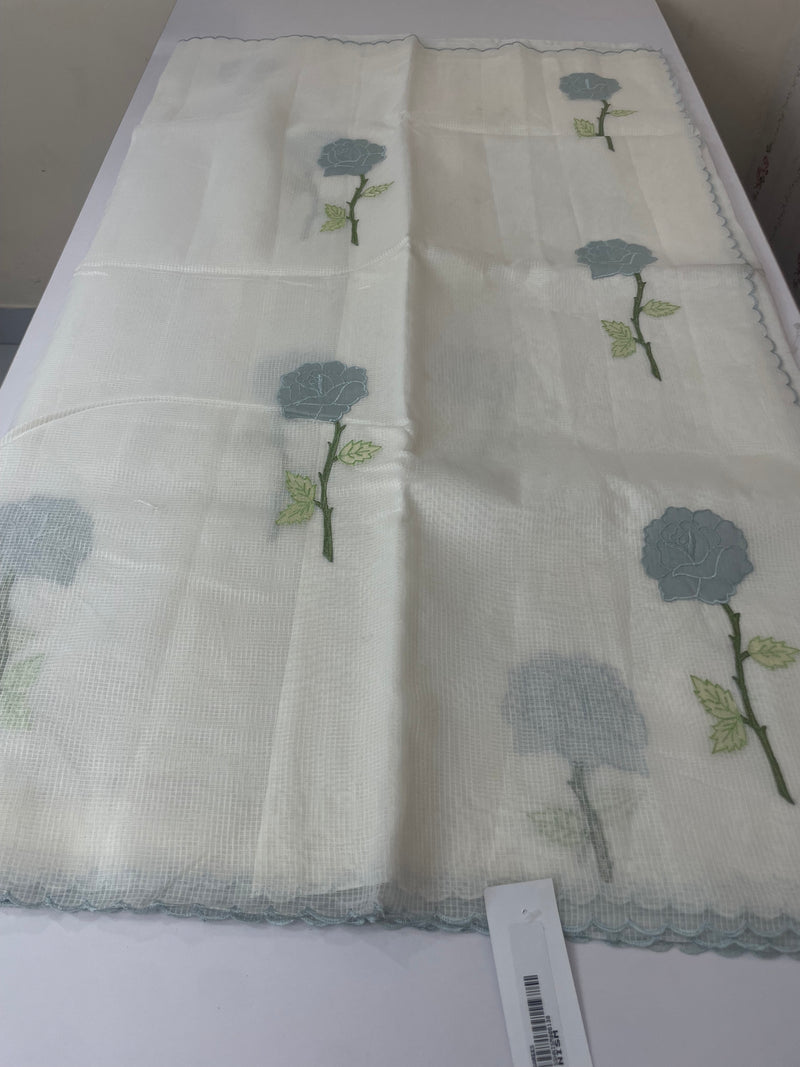 Kota silk cotton saree with applique work MS81789