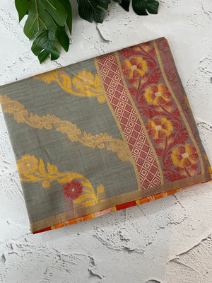 Jamdani silk Cotton Saree with thread work  MSJ790