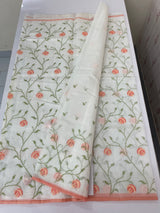 Soft Netkota saree with cross stitch embroidery MSH210