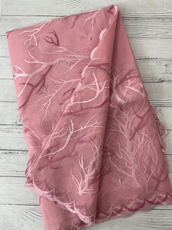 Kota silk embroidery saree  MSH125- Pink