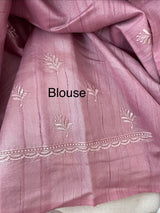 Cutwork Semi tussar saree MTSS657 DustyOnion