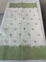 Moonga checks saree with Applique work  MSK770