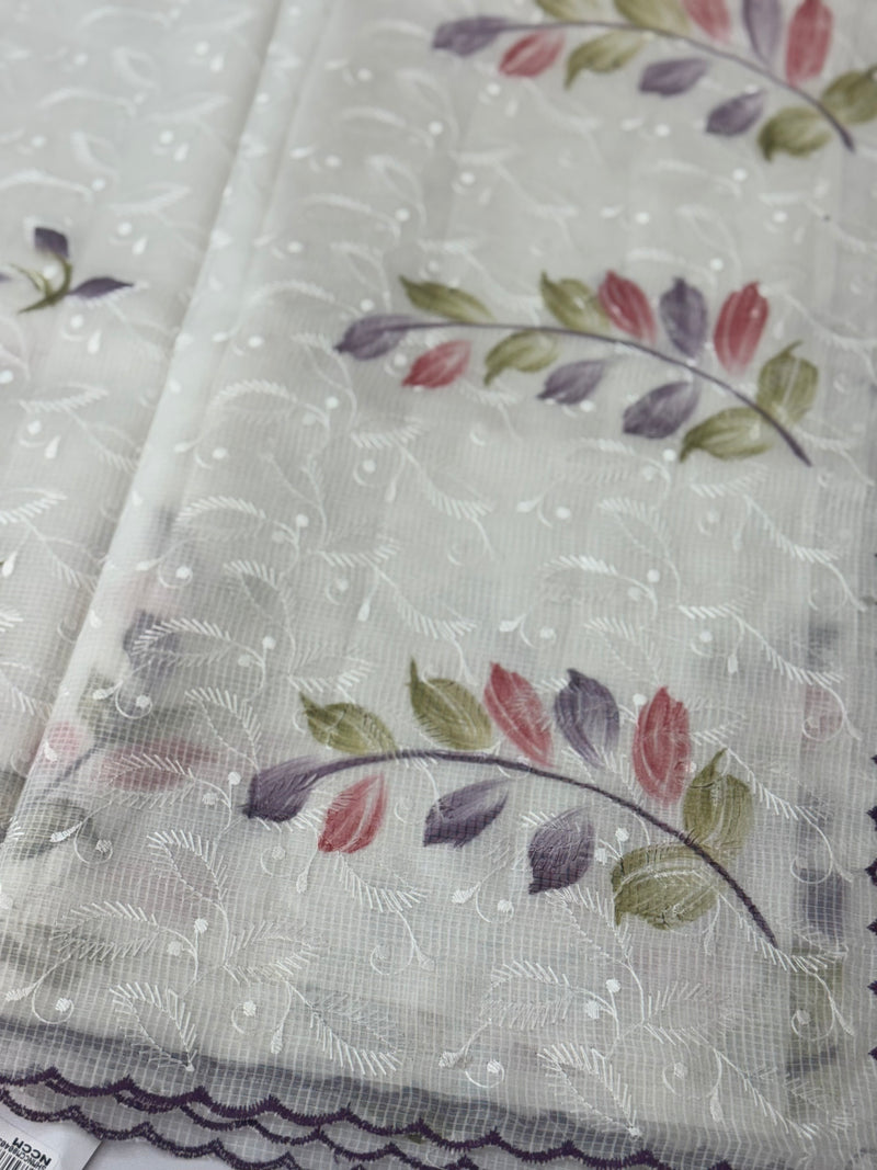 NetkKota sarees with handpainting and embroidery MS7833