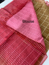 Semi Organza saree with checks - MSD634 (15)