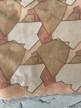 Jute Linen saree with thread work MSH206 Peach