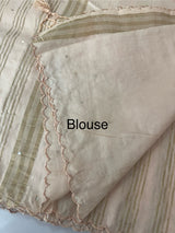 Fancy Chanderi silk saree with blouse MFC218 PalePeach