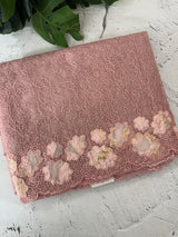 Soft Organza saree with thread work and tissue applique borders - MCW605 PowderPink