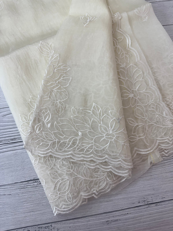 Tissue Organza saree MS14051 - Offwhite