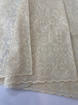 NetKota thread work saree MSH106- Pastel Beige