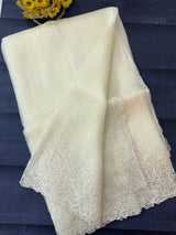 Cutwork Tissue Organza saree MS14051- Offwhite