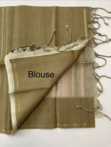 Multi color Semi soft silk saree with borders MSS590