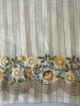Mul chanderi saree with embriodery & zari lines MSH272