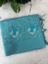 Tissue silk saree with embroidery MSH240