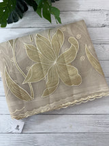 Organza saree with tissue applique work MS5081 Pastel CloudGrey