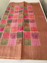 Semi soft Matka silk saree with borders MSS599
