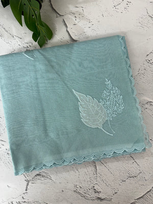 Kota Moonga checks Applique work saree  MSH278(3)