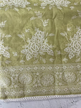 Premium Soft kota silk saree with chikankari embroidery MS9054 PastelGreen