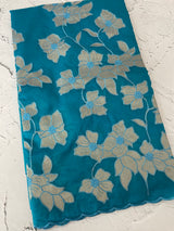 Semi organza saree with tissue applqiue work - MSH931