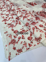 Cutwork Soft kota silk saree with digital prints MSH121
