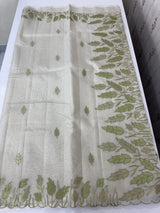 Tissue silk saree with applique work  MSH105