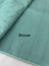 Blended Tussar silk saree with applique work- MSH200 Blue