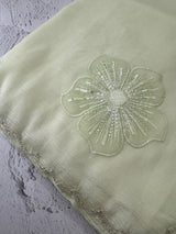 Handworked Crush Organza saree with applique work MBS676 PastelPista