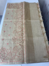 Tissue silk saree with applique work MTSS987