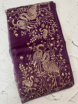 Silk organza saree with aari embroidery - MS14923