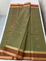 Kanchi Silk cotton saree with zari weaving - MSK897