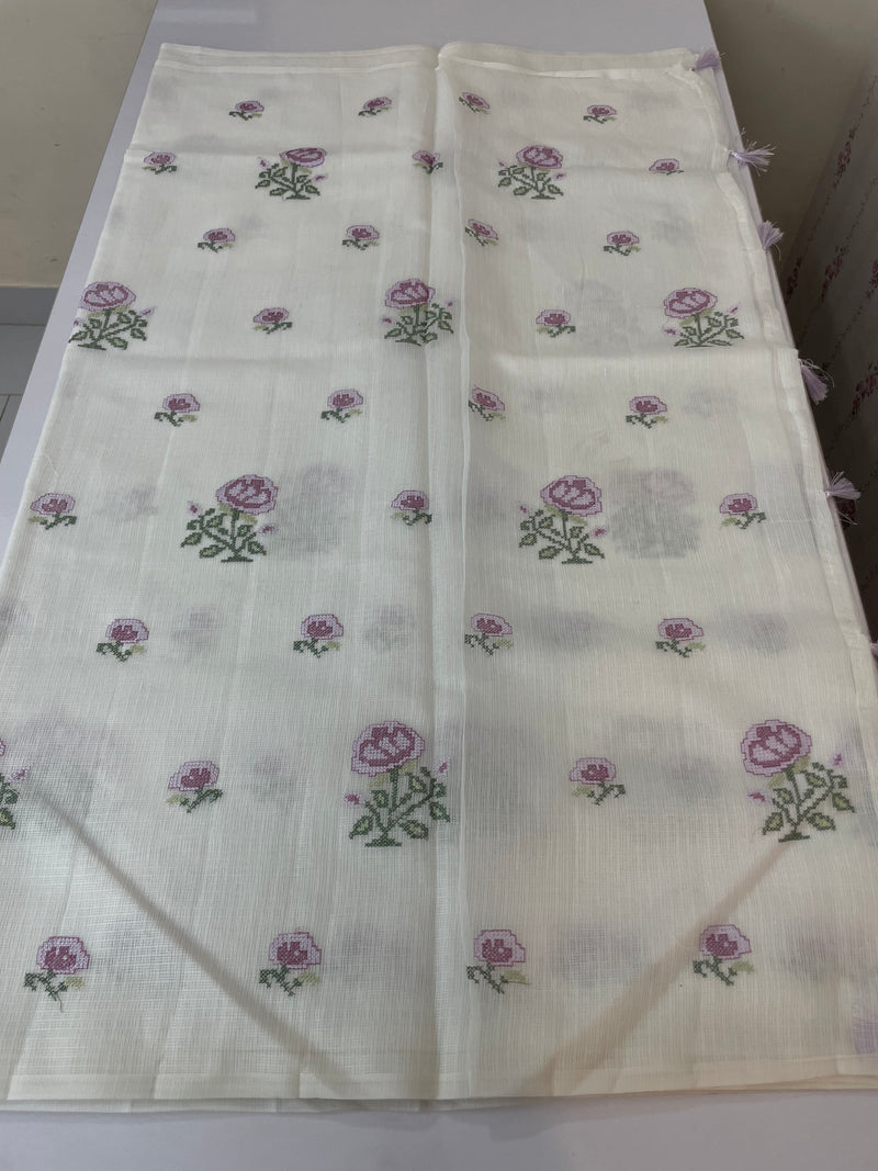 Silky kota embroidery saree MSK654