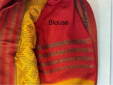 Soft chiffon Georgette saree - SMGRSR Mustard to Red