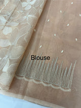 Semi organza saree with thread work - MSH910