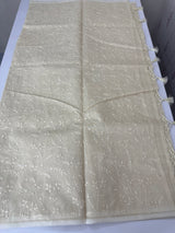 Moonga checks saree with embroidery MSH219 Ivory
