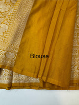 Banarasi semi katan saree in silver zari- MS14667