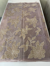 Soft organza saree with tissue appliqué work - MSH916 DuskyLavender
