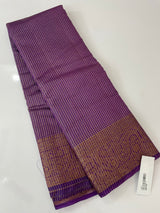 Semi silk saree with checks zari weaving MS81543- Purple