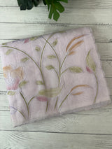 Supernet saree with embroidery and handpainting MSH104- Pastel Lavender