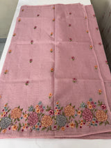 Silky kota embroidery saree MSK4333 Onion