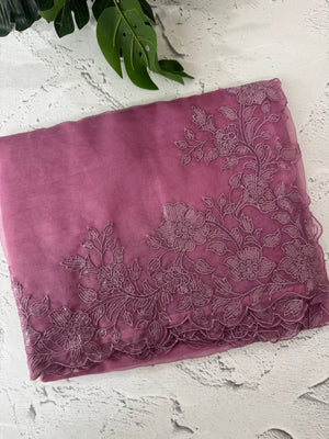 Soft Organza saree with embroidery borders - MSH299